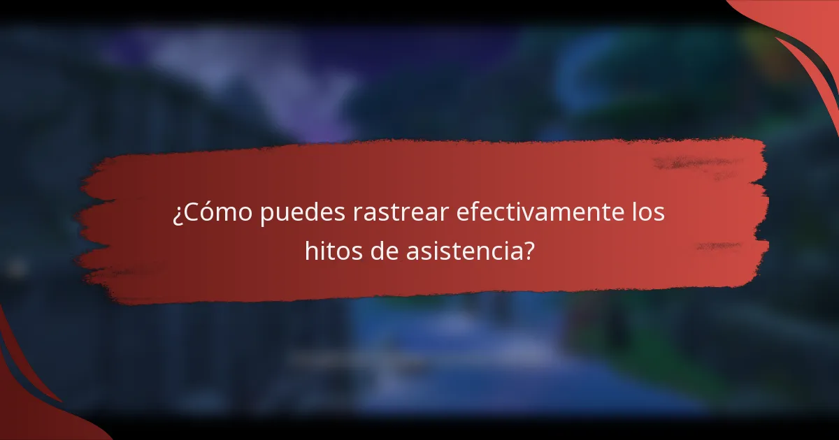 ¿Cómo puedes rastrear efectivamente los hitos de asistencia?